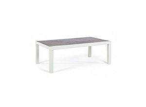 8051836352599 - Iperbriko - Couchtisch für den Außenbereich aus weißem Aluminium kledi lunar 120x70x h43 cm