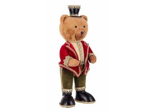 8051836443150 - Magiedinatale - Eleganter Orso Colyn Stand in Rot-Gold 23x60H