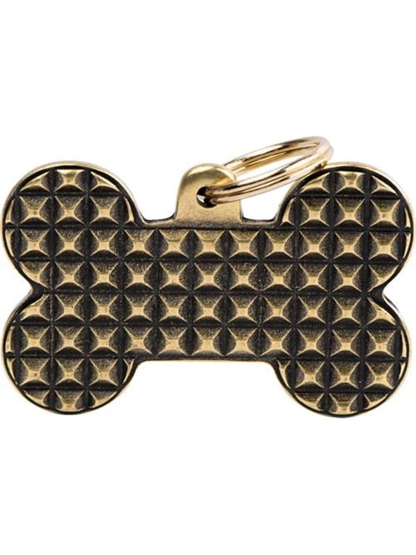 8051938212630 - ID Tag Big Bone Bronx Studs in English Brass