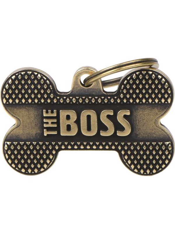 8051938214481 - ID Tag Big Bone Bronx The Boss in English Brass