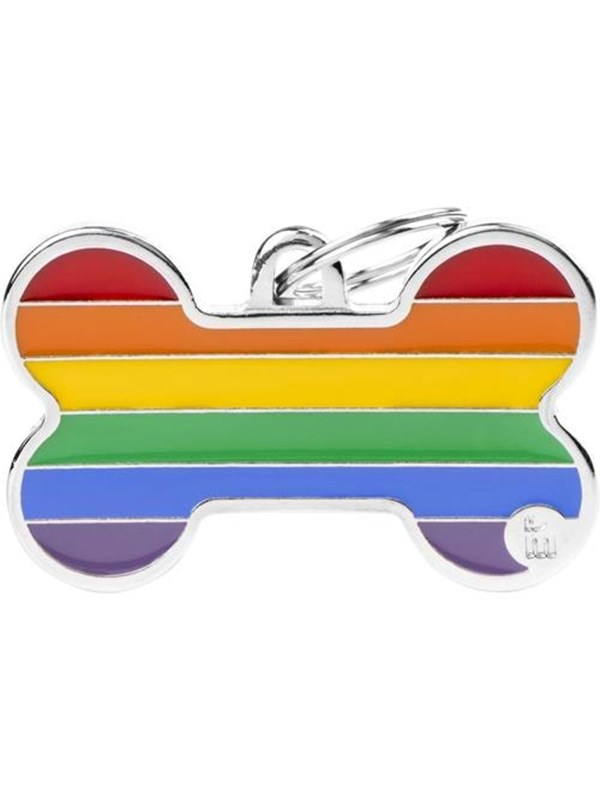 8051938216461 - Rainbow XL Bone ID Tag