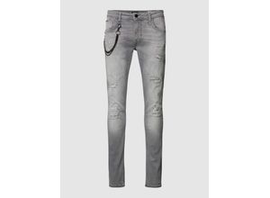 8052136527908 - Tapered Fit Jeans mit Ketten-Detail