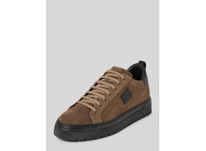 8052136670765 - Ledersneaker mit Label-Patch Modell METAL BOLD