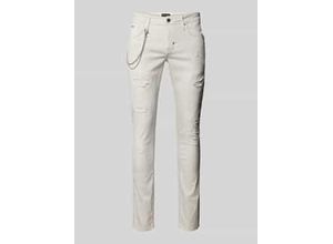 8052136751532 - Tapered Fit Jeans mit Ketten-Detail