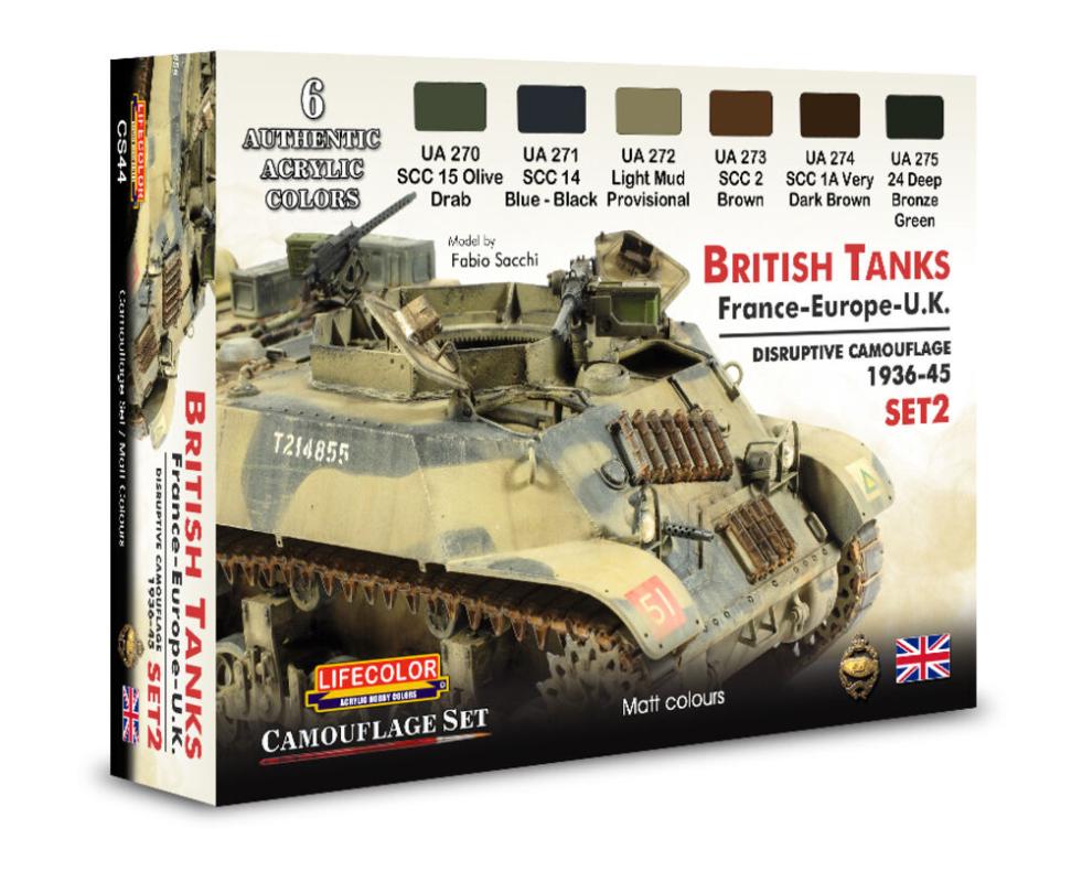 8052478350448 - British Tanks France-Europe UK Disruptive Camouflage - Set Nr 2 [6 x 22 ml]