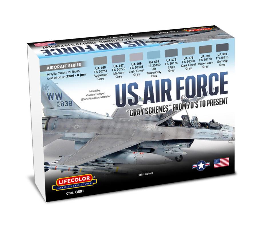 8052478353012 - US Air Force - Gray Schemes from 70´S To Present [8 x 22 ml]