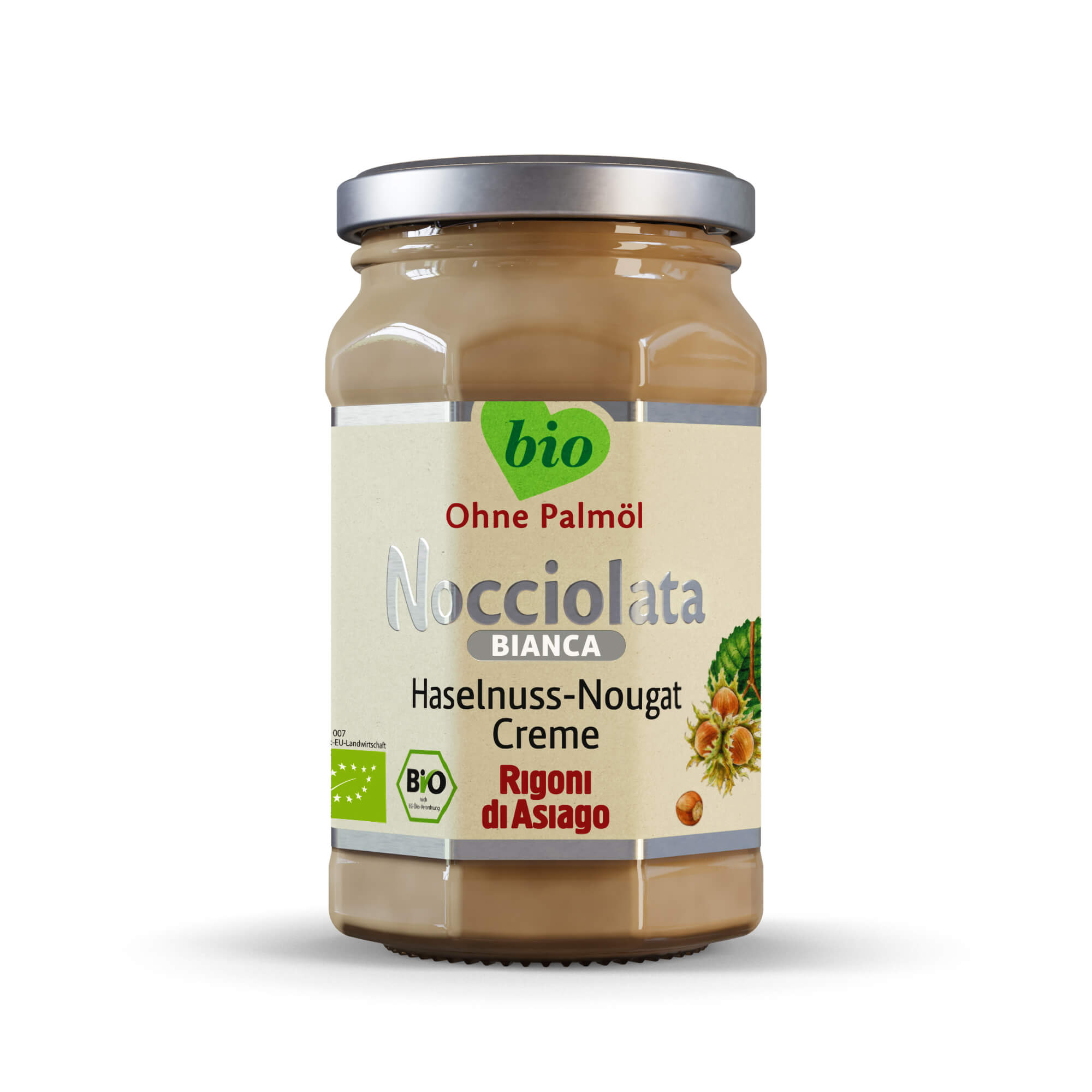 8052575090605 - Bio Nocciolata Bianca Haselnuss-Nougat-Creme 250g