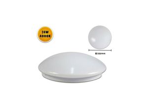 8052575732840 - Trade Shop Traesio - weisse deckenleuchte 24 watt 48 led grosse leuchte 3000K 4000K 6500K C-0 Kühles Weiß - Kühles Weiß