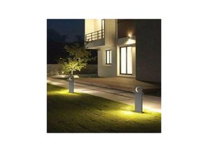 8052575734301 - Trade Shop Traesio - gartenmastleuchte led kreis 50CM 12 w grau licht 6500K 4000K 3000K ES60 Warmes Weiß - Warmes Weiß