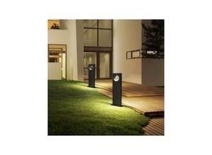 8052575734332 - Trade Shop Traesio - led gartenmastleuchte kreis 50 cm 12 w schwarzes licht 6500K 4000K 3000K ES60 Warmes Weiß - Warmes Weiß