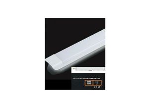 8052575737593 - Trade Shop Traesio - Schlanke LED-Deckenleuchte 54 w 120 cm mittlere Regale warmes kaltes natürliches Licht Warmes Weiß - Warmes Weiß