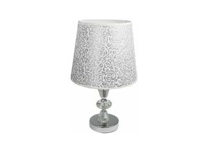 8052575739641 - Trade Shop Traesio - moderne nachttischleuchte abat jour lamp tischstahl glitzerschirm D19A