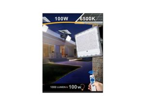 8052575745208 - Trade Shop Traesio - led-leuchtturm 100 watt twilight solarenergiepanel fernbedienung IP65 SL-100W