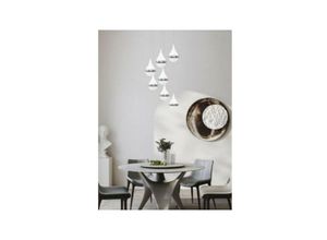 8052575781039 - Trade Shop Traesio - led hängelampe 80WATT tropfen design kaskade licht 6500K 4000K LP-18A Kühles Weiß - Kühles Weiß