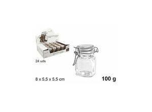 8052575812795 - Trade Shop Traesio - set 24 stück quadratische gewürzdosen mit deckel glas 100G 100828