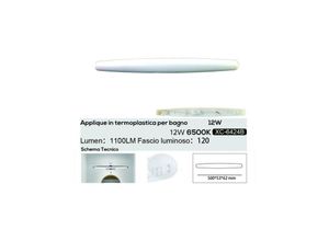 8052575818919 - Trade Shop Traesio - 12 watt led wandleuchte IP20 für bad spiegel natürliches warmes licht kalt XC-6424 Kühles Weiß - Kühles Weiß