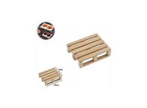 8052575819091 - Trade Shop Traesio - satz 2PCS mini holzpalette flach tablett untersetzer 10X8CM 74031A