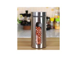 8052575819244 - Trade Shop Traesio - stahl lebensmittelbehälter für tee gewürze kaffee kekse zucker H22CM