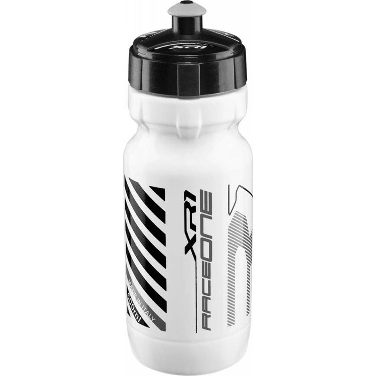 8052747191758 - XR1 Trinkflasche 600ml Weiß Schwarz mit RaceOne Deckel für Sport und Abenteuer
