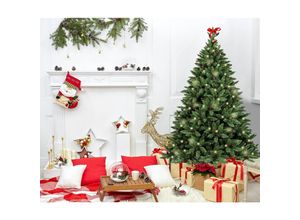 8052773114912 - Dmora - Weihnachtsbaum Stoccolma extra dicker Kunstbaum Baum in echter PVC-Optik mit Tannenzapfen inklusive 756 Äste Höhe 180 cm