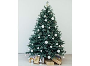 8052773248204 - Dmora - Weihnachtsbaum Praga extra dicker Kunstbaum Baum in echter PVC-Optik inkl Tannenzapfen 839 Äste Höhe 180 cm