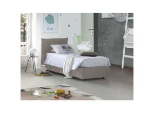 8052773275231 - Talamo Italia - Einzelbett Marina Containerbett mit Stoffbespannung 100% Made in Italy Seitliche Öffnung passend für Matratze 80x190 cm