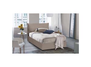 8052773369381 - Talamo Italia Quadratisches und halbes Bett Clara Containerbett mit Kunstlederbezug 100% Made in Italy Frontöffnung inklusive Matratze Cm