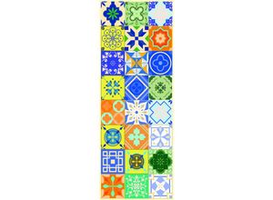 8052773382151 - Doge Milano - Dmora Küchenläufer 100% Made in Italy Fleckabweisender Teppich mit Digitaldruck Rutschfester und waschbarer Läufer Modell Maiolica