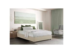 8052773513968 - Talamo Italia - Quadratisches und halbes Bett Arianna Containerbett mit Stoffbespannung 100% Made in Italy Frontöffnung passend für Matratze Cm