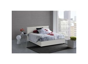 8052773597920 - Talamo Italia - Doppelbett Aurelia Containerbett mit Kunstlederbezug 100% Made in Italy Frontöffnung inklusive Matratze Cm 140x190 Weiß