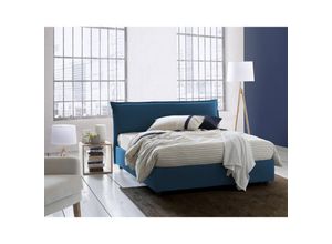 8052773787062 - Talamo Italia Doppelbett Cloe Containerbett mit abnehmbarem Bezug mit gepolstertem Kopfteil und Bettrahmen 100% Made in Italy passend für Matratze