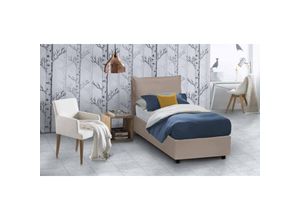 8052773791564 - Talamo Italia Einzelbett Emilia Containerbett mit Kunstlederbezug 100% Made in Italy Frontöffnung inklusive Matratze Cm 90x200 Turteltaube