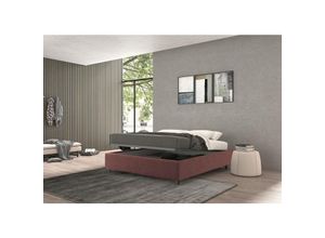 8052773814393 - Talamo Italia Talamo Italia Vivaldi Doppelcontainerbett Made in Italy Struktur aus gepolstertem Stoff mit Samteffekt Geeignet für Matratze 160x190