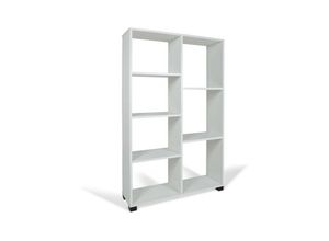 8052773818544 - Asymmetrisches Bücherregal mit 7 Regalen Regal für Bücher und Dokumente Bücherregal zur Büroaufbewahrung Made in Italy 90x24xh99 cm Farbe Eiche