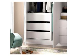 8052773874984 - Kommode Dmuzz Kommode für den Innenschrank Kommode für Schlafzimmer mit 3 Schubladen 60x40h60 cm Weiß - Dmora
