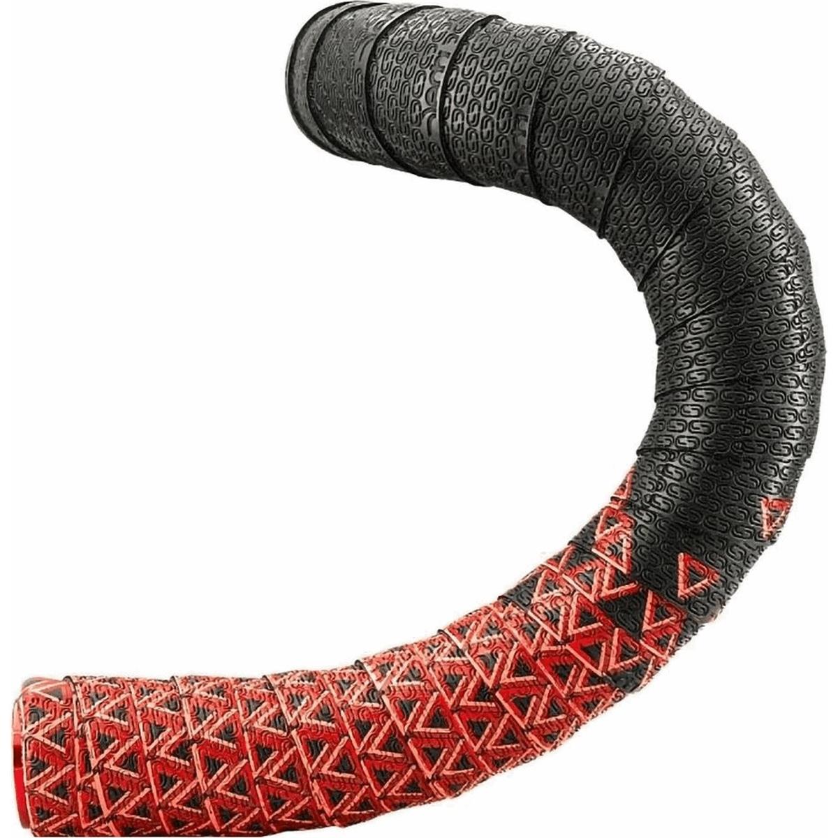 8052783487907 - Lenkerband LOOP PU+EVA Schwarz Rot mit Stopfen - 96g 25mm dick 30mm breit 2000mm lang