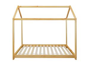 8052787047237 - Mobili Rebecca - Rebecca Mobili Naturholz Hausform Kinder Einzelbettgestell 90x200