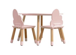 8052787048623 - Mobili Rebecca - Rebecca Mobili Set Kindertisch und 2 Stühle mdf Kiefer Rosa für Kinderzimmer