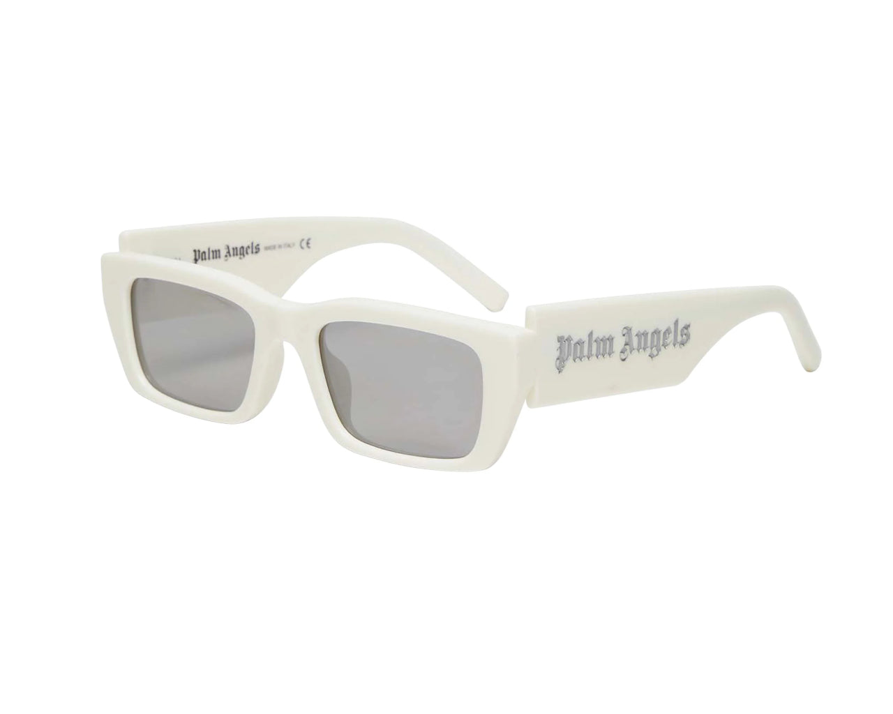 8052788632333 - PALM ANGELS Unisex PERI006 Palm 0172 White mirror silver Gläser SONNENBRILLEN Acetat Weiß Silber Quadratisch Normal Spiegel