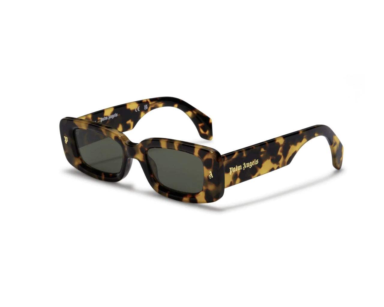 8052788893819 - PALM ANGELS Unisex PERI022 Lala 6455 Havana Gläser SONNENBRILLEN Acetat Havanna Grün Quadratisch Normal