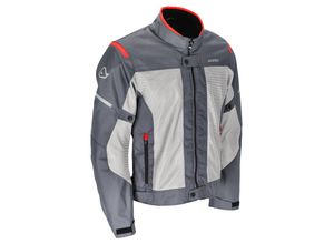 8052796787766 - Motorradjacke Ramsey mit Belüftung Grau-Rot