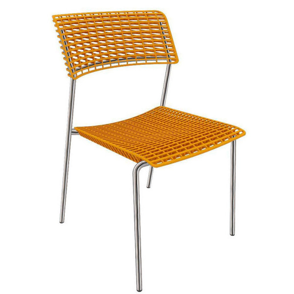 8052877357123 - Besucherstuhl Cell gelb   chrom ohne Armlehnen 4-Fuß-Gestell 8052877357123 Quadrifoglio