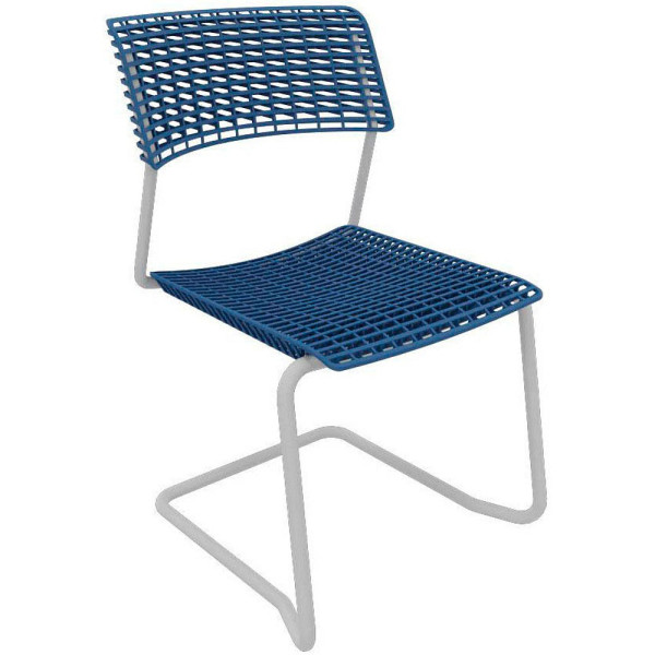 8052877357192 - Besucherstuhl Cell blau   chrom ohne Armlehnen Freischwinger 8052877357192 Quadrifoglio