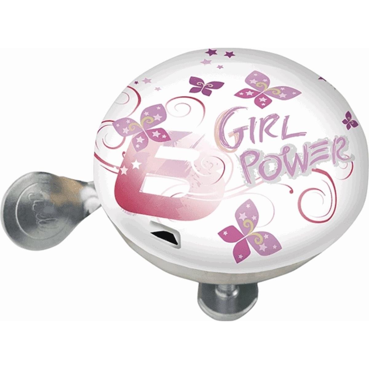 8053329963411 - Fahrradglocke Girl Power aus Stahl 60mm - Design für Erwachsene und Kinder