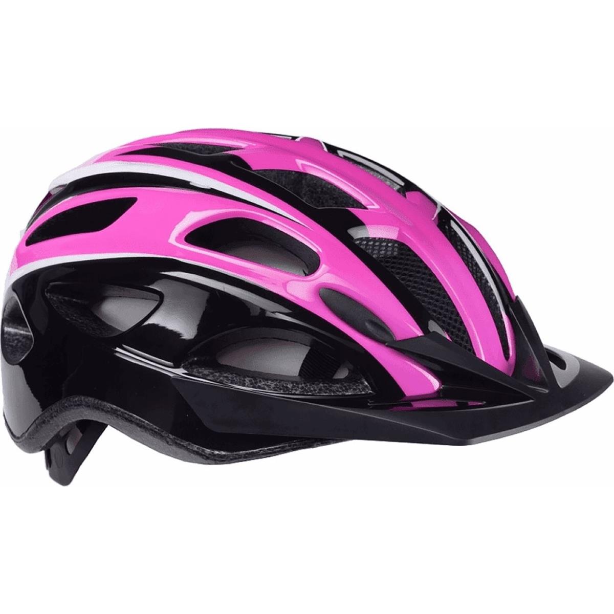 8053329964999 - Fahrradhelm S-291 mit Rücklicht Farben Rosa Schwarz Weiß Größe M (54 59 cm)