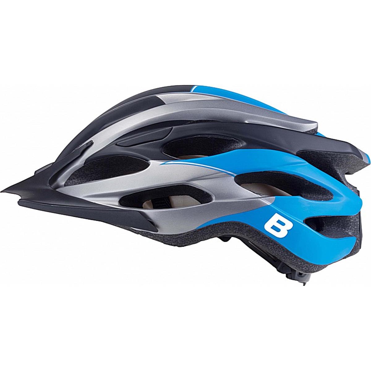 8053329965026 - Fahrradhelm In-Mold Schwarz Blau Grau Größe M 54-58 cm EN1078 mit Belüftung