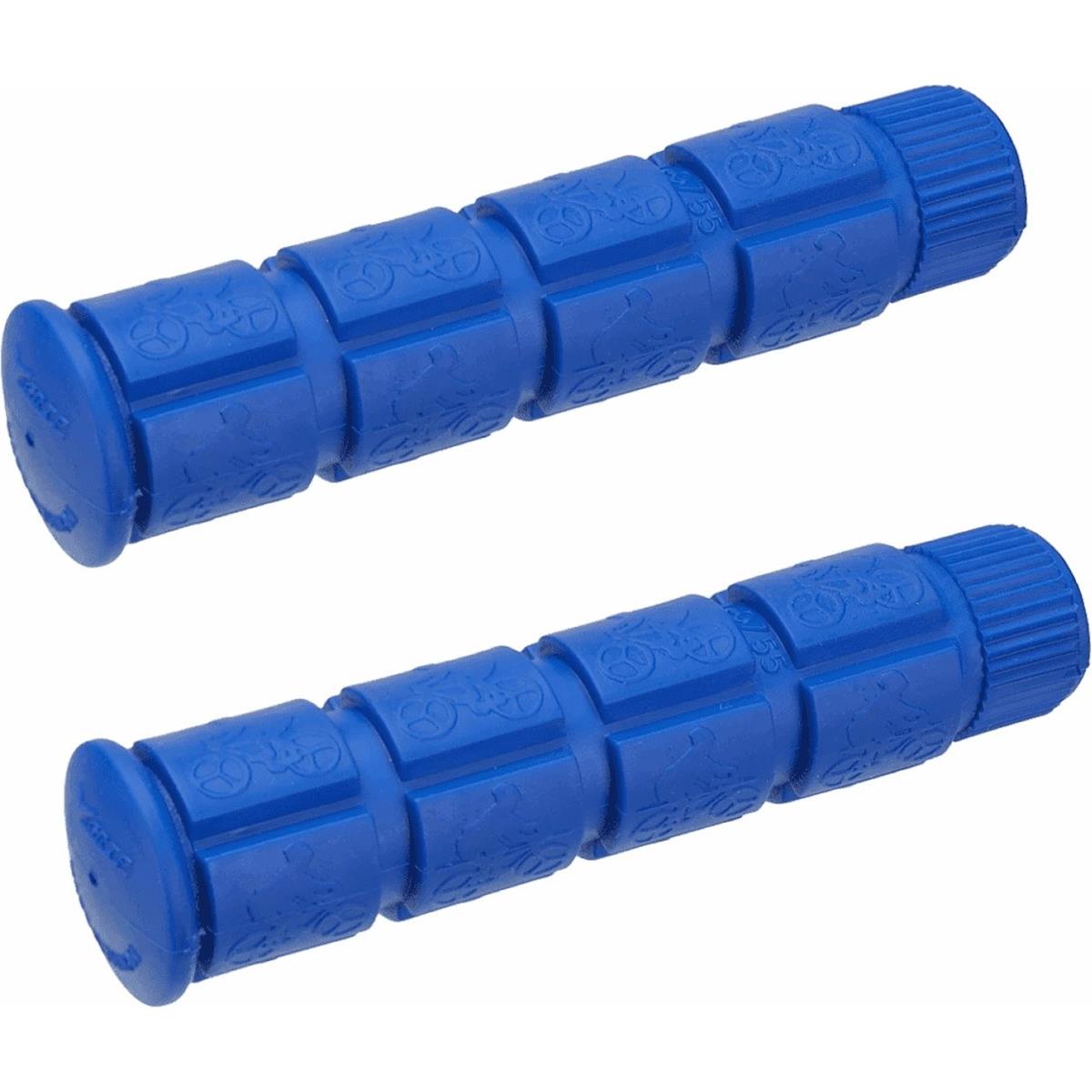 8053329965552 - Blaue Gummi-Griffe 120mm für Erwachsene Ein-Gang-Fahrräder