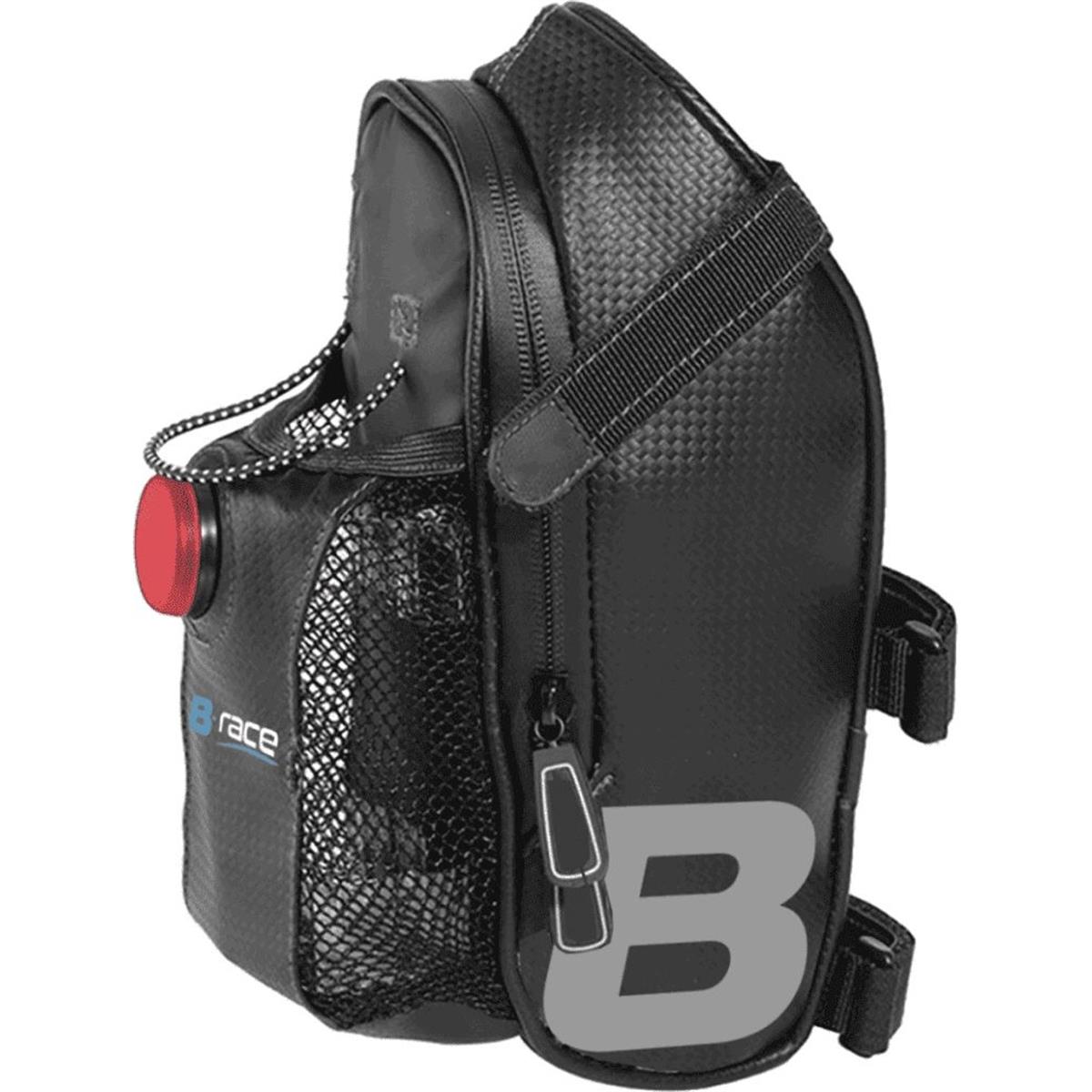 8053329967907 - B-RACE Satteltasche 18L mit Flaschenhalter und Rücklicht Schwarz