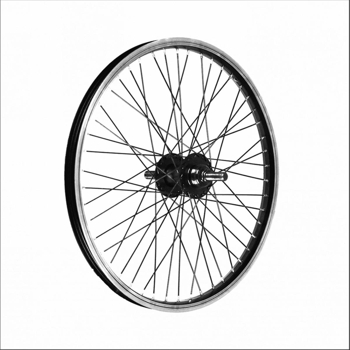 8053329969413 - Hinterrad BMX 20 aus Aluminium Schwarz 48 Löcher 1 Gang 14mm Achse