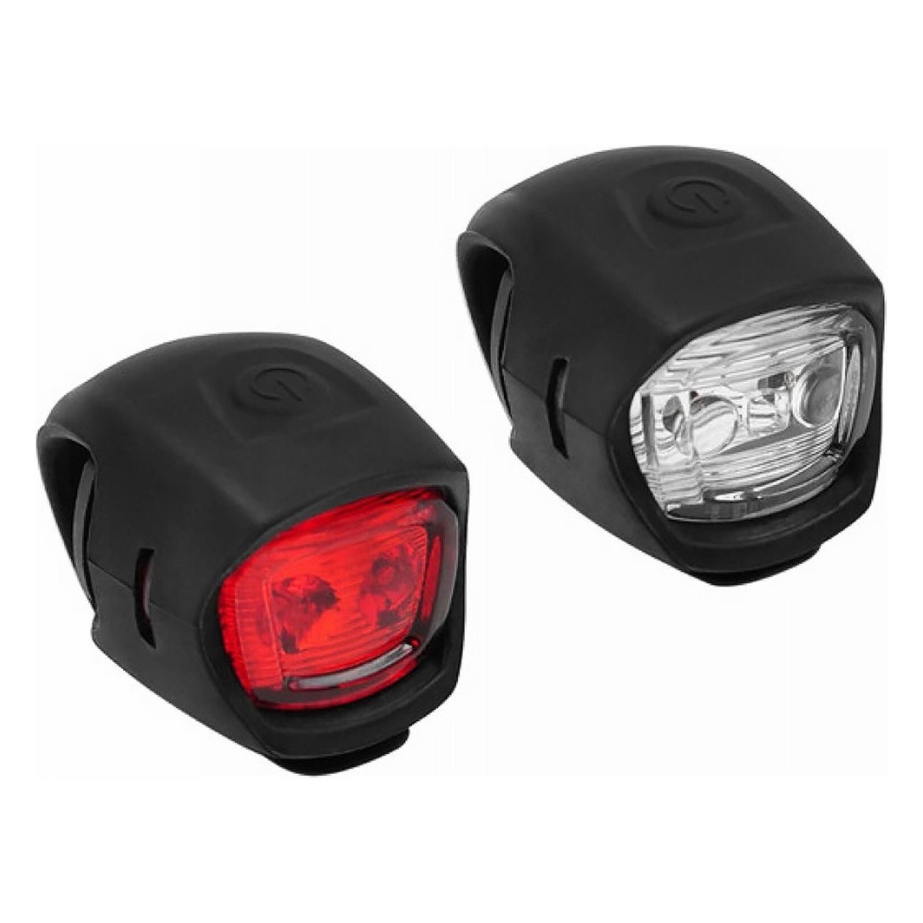 8053329969857 - 2 LED Silikon Fahrradlichter Set mit Batterien und IPX4 Wasserdicht